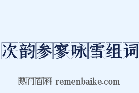 次韵参寥咏雪组词是什么意思的图片